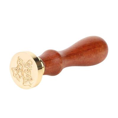 

Christmas Halloween Decor Antique Wooden Handle Metal Sealing Wax Stamps