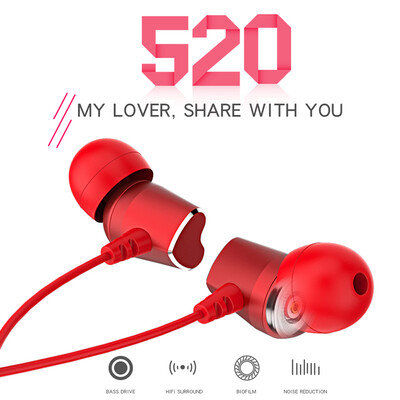 

35mm Wired Headphones In-Ear Earbuds Noise Isolating Metal Earphone Stereo Music Headset In-line Control Microphone