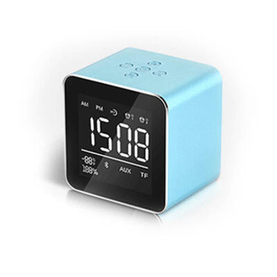 

High Quality Mini Desktop Bluetooth Speaker Portable Wireless With Alarm Clock Microphone Support TF Card For Phone