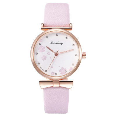 

New creative flower ladies diamond belt quartz watch female casual student watch