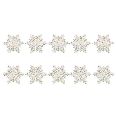 

Gobestart Christmas Snowflake Wooden Pendants Christmas Tree Ornaments Home Decor 10Pcs