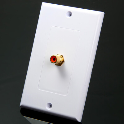 

TL - 035 118 mm 120mm Single Port Coaxial Cable RCA Audio Video Jack Wall Panel