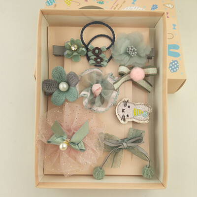 

〖Follure〗10PCS Girl Bow Pearl Hair Accessories Small Fresh Headwear Set