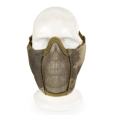 

Foldable Half Face Mask Protective Steel Mesh Mask Women Teenagers Metal Face Mask Paintball Gaming Hunting Training CS Gaming Mas