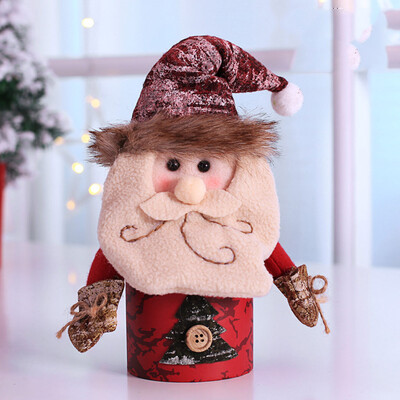 

Tailored Christmas Sled Shape Portable Candy Bag Cartoon Deer Pattern Apple pouch Box