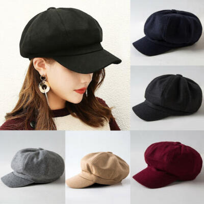 

New Women Girls Beret Winter Warm Baggy Beanie Hat Slouch Ski Cap Beret Hat UK