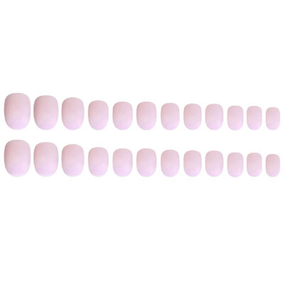 

24pcs Fake Nails Tips in 12 Different Sizes Natural Short False Nails Tips Full Cover for Nail Salons & DIY Nail Art Tool