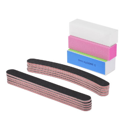 

13pcslot Nail Manicure Kit Brush Buffer Grit Sand Nail Art Accessories Sanding Nail Files UV Gel Polish Tools