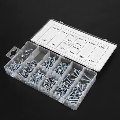 

Greensen 200pcs Durable Metal Self Tapping Drill Screws Assortment Kit Set