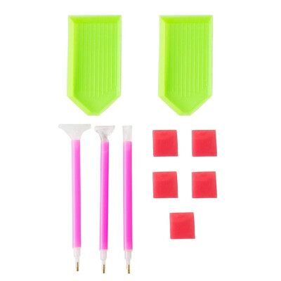 

10PcsSet Handmade Diamond Painting Tools Set DIY Diamond Embroidery Pen Tray Tools Accessories