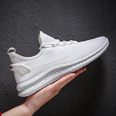 

Foreign trade 2019 cross-border new summer sports shoes breathable mens flying woven mesh surface Europe&the United States trend leisure wild