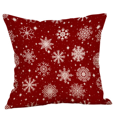 

Tailored Christmas Pillow Case Glitter Cotton Linen Sofa Throw Cushion Cover Home Decor