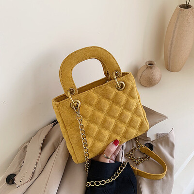 

Bag female new wild simple chain portable Messenger bag fashion rhombic small square package tide