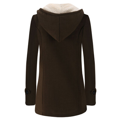 

Toponeto Women Warm Long Sleeve Pullover Blouse Hooded Jacket Coat Long Outerwear AGL