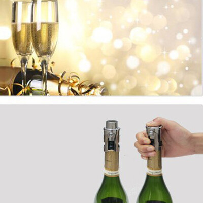 

Stainless-Steel Bottle Stopper Vacuum Pump Sealed Red Wine Champagne Cap Plug