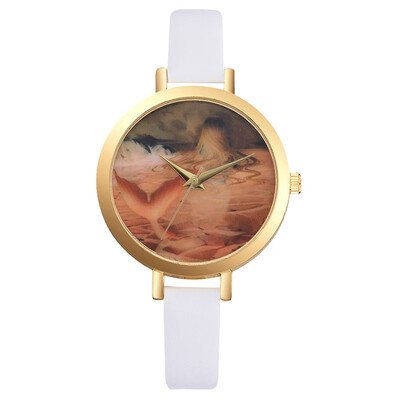 

LVPAI Brand Women Watches Luxury Leather Strip Marble Dial Dress Wristwatch Ladies Gift Quartz Clock Relogio feminino 533
