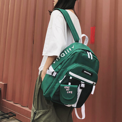 

Hmm Backpack Mens Shoulder Pack Womens Ins Fashion Large Capacity Backpack Womens Korean Version High School Suite Uzzang