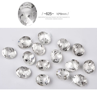 

〖Follure〗10 Pcs Diamonds Dazzling Tips Nail Sticker Sequins Colorful Nail Art Decoration