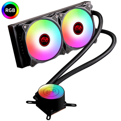 

Great Wall Warlord 240 integrated water cooling colorful RGB lights mirror cold head ceramic bearings full platform Shenguang synchronization double fan pure copper water cooled head