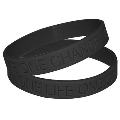 

One Life One Chance Letter Silicone Bracelets Bangles For Unisex Women Men Sports Wristbands