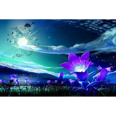 

5D DIY Full Drill Diamond Painting Night Glow Flower Cross Stitch Mosaic