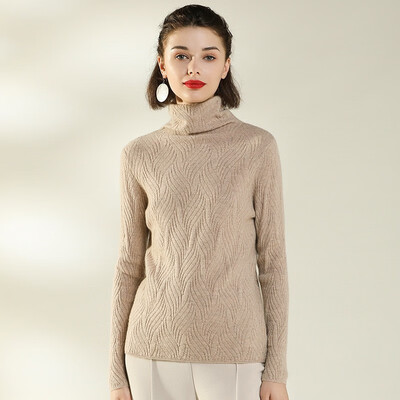 

QIANMUCHUN womens pile collars cashmere sweaters fashion 5798