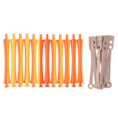 

12pcs Perm Bar Set Rubber Band Hair Curler Hairdressing ToolRandom Color