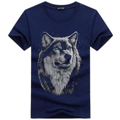 

New 2019 Fashion New Summer Brand Large Size 3D Wolf Head T-shirt Fashion T Shirt Short Sleeves3D Printed T Shirt