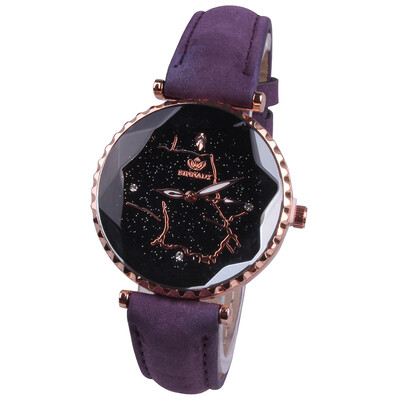 

Womens quartz watch pattern personality Korean fashion leather