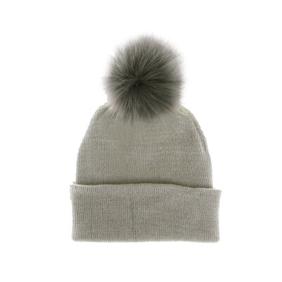 

Tailored Winter Single Ball Wool Knitted Cap Autumn Winter Ladys Warm Wool Hat