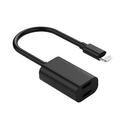 

Lightning Dual Audio AUX Charging Adapter Cable Splitter Adapter Audio AUX Converter Adapter with Dual Lightning Ports Headphone J