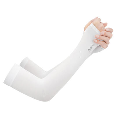 

2pcs Ice Silk Sunscreen Cuff Summer Riding Cool Sleeves Running Arm Sleeves