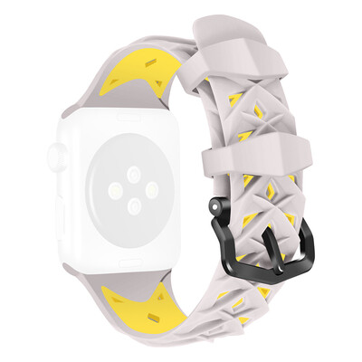 

〖Follure〗Silicone Two-Tone Hollow Replaceable Band For Apple Watch Series 4321 4244mm