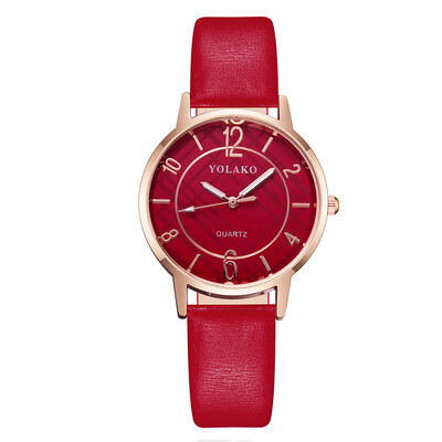 

Hot Women Watches Digital Dial Ladies Analog Quartz Wristwatch Solid Color Leather Strap Clock Casual Gift Zegarki Damskie