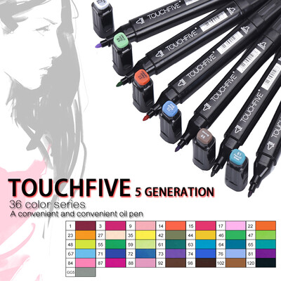 

TOUCHFIVE Marker Alcoholic Oily Based Ink Art Marker Set for Manga Dual Headed Art Sketch Markers