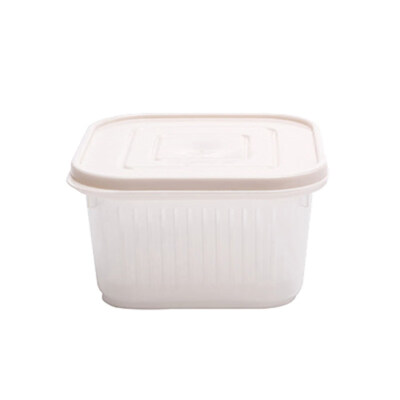 

Square Dual-layer Airtight Fruit Food Storage Box Draining Strainer Container