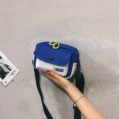 

Net red shoulder bag small bag 2019 new fashion canvas bag summer small fresh wild gas Messenger bag