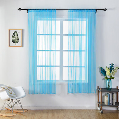 

Toponeto Leaves Sheer Curtain Tulle Window Treatment Voile Drape Valance 1 Panel Fabric
