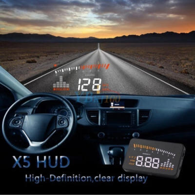 

X5 Car Head Up Display OBD2 II HUD Projector Speedometer KMh Speed Warning CHZ