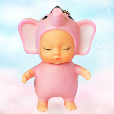 

Tailored Cute Sleeping Baby Doll Rubber Pendant Keychain Keyring Baby Toy