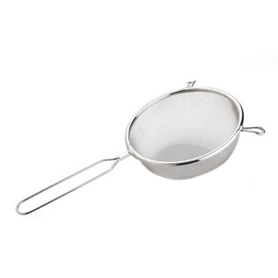 

Stainless Steel Kitchen Fine Strainer Tea Mesh Juice Egg Filter with Long Handle&Hooks