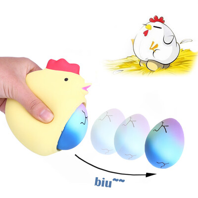 

Gotoamei Surprise Hen Laying Starry Rainbow Eggs Creative Squeeze Relieve Stress Toy