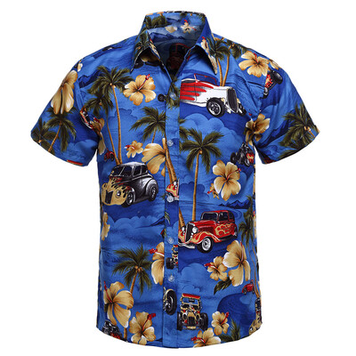 

Toponeto Spring&Summer Fashion Couple Personal Printed Short-sleeved Beach Tops