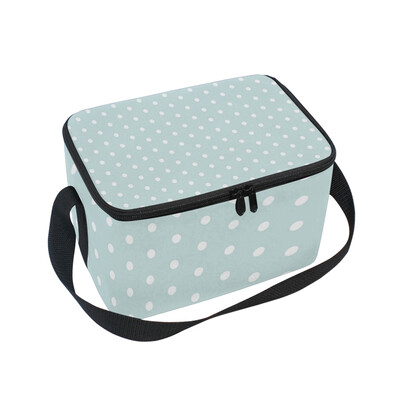 

ALAZA Lunch Box Insulated Lunch Bag Large Cooler Tote Bag Blue Spots for Men Women Girls Boys