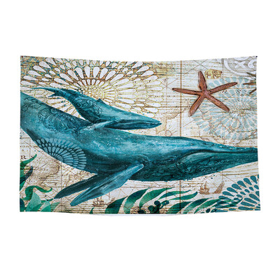 

Toponeto Underwater World Printing Woven Fabric Polyester Tapestry Corridor Blanket