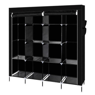 

67" wardrobe closet portable closet clothes storage rack 12 shelves 4 side