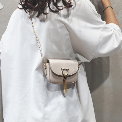 

Summer small bag female 2019 new Korean version of the collision color wild small square bag fashion foreign gas chain slung small square bag