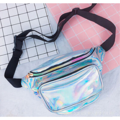 

Women Travel Waist Fanny Pack Money Belt Wallet Glitter Multicolor Bum Bag Pouch