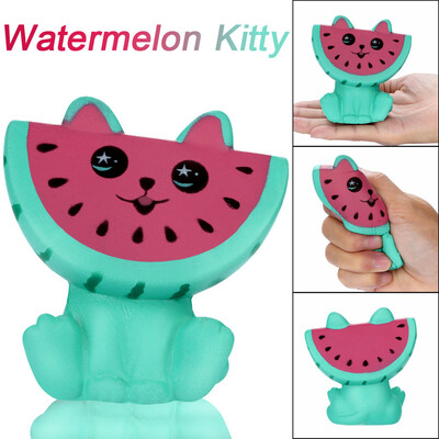 

Gotoamei Adorable Squishies Watermelon Kitty Slow Rising Fruit Scented Stress Relief Toy