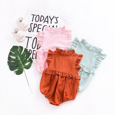 

Fashion Newborn Baby Girl Princess Ruffle Jumpsuit Romper Clothes Outfits Summer